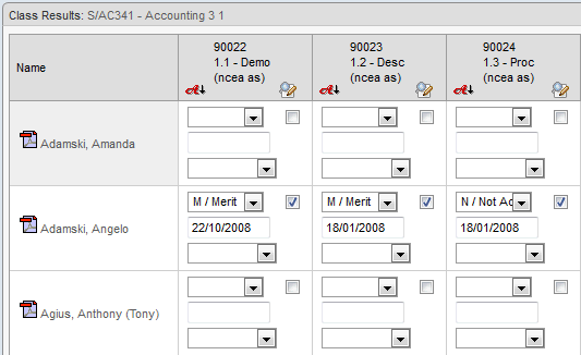 Results Maintenance - Class window (synweb, cut down, bulk result)