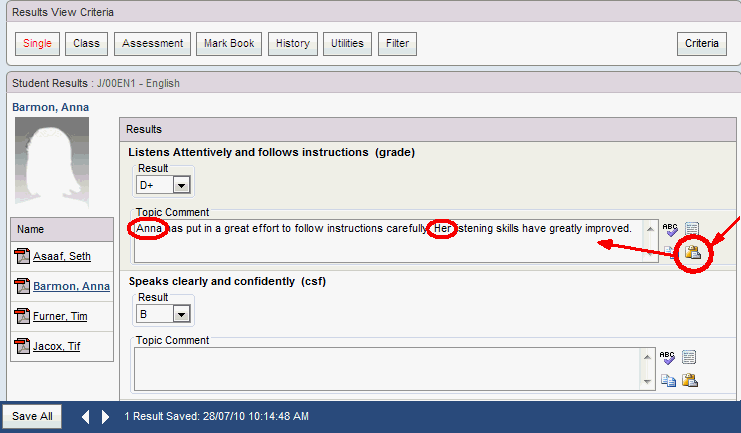 Results Maintenance - Copy Paste (post paste synweb)