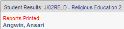 Results Maintenance - Reports printed (synweb)