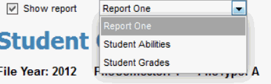 Results Maintenance - Single Student (synweb, report field drop down)