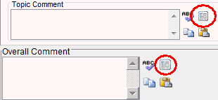 Results Maintenance - Single window ( comment bank icons)