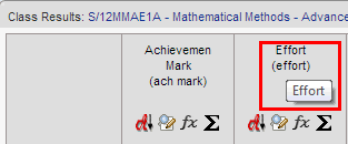 Results Maintenance Class window (synweb, cut down, column tooltip highlighted)