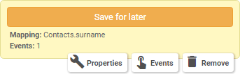 Save for later button (selected)