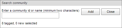 Search community window (synweb)