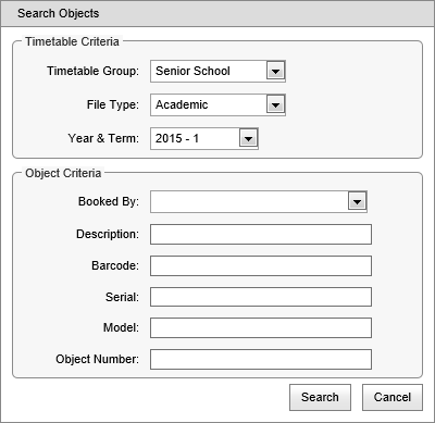 Object Search (synweb)