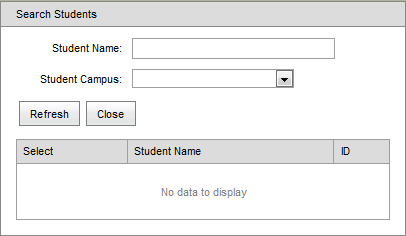 Search students window (synweb)