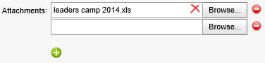 Attachments fields (after Add link selected)