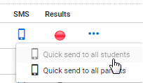 SMS field (Classes widget)