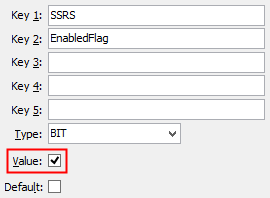 SSRS EnabledFlag configuration setting