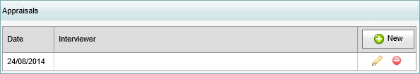 Staff Maintenance - Appraisals tab (synweb)