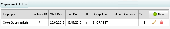 Staff Maintenance - Employment History bar (synweb)