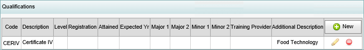 Staff Maintenance - Qualifications bar (synweb)