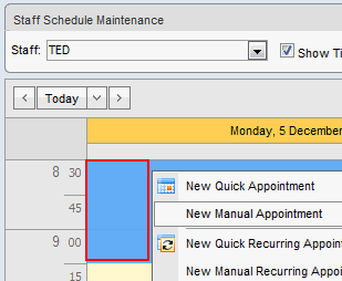 Staff Schedule Maintenance window (override default length whatsnew cutdown, synweb)