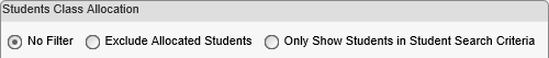 Students Class Allocation window(synweb, cut down, filter fields)