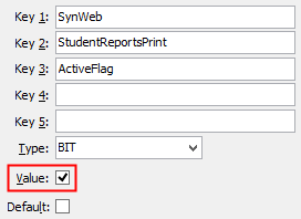 StudentsReportPrint ActiveFlag configuration setting