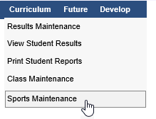 Sub-menu item (Sports Maintenance, synweb)