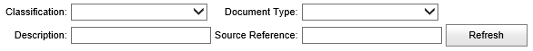 Subject Assessment Area Maintenance - DocMan bar (Selection area, synweb)