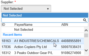 Supplier field (Purchase Order Requisitions)