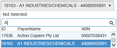 Suppliers search field (synweb)