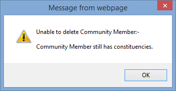 Unable to delete community member window (synweb)