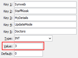 UpdateMode Doctors configuration setting