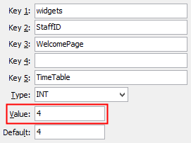 WelcomePageTimetable configuration setting