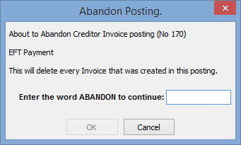 Abandon Posting warning