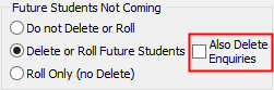 Also delete enquiries (Transfer Future Students to Current Students)