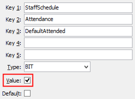 Attendance - DefaultAttended configuration setting