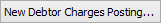 New Debtors Charges Posting button