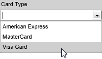 Card Type field (selecting card)