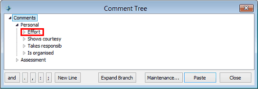 Comment Tree window (personal, topic level)