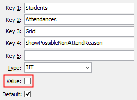 Configuration File Maintenance (ShowPossibleNonAttendReason)