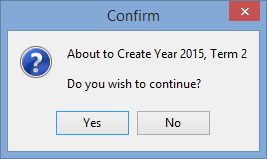 confirm creation of new term