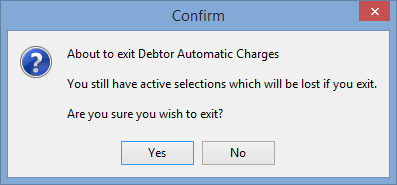 Confirm exiting debtor automatic charges