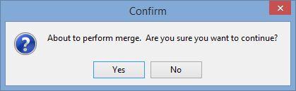 Confirm - about to perform merge
