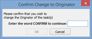 Confirm change to originator window