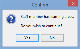 Confirm Delete - About to delete staff member