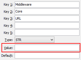 CoreURL configuration setting