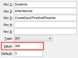 CreateDaysTresholdTeacher configuration setting