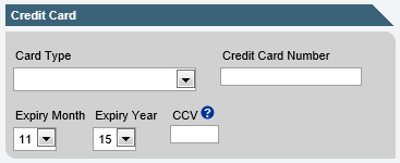 Credit card options (portal)