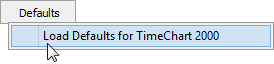 Defaults drop-down button