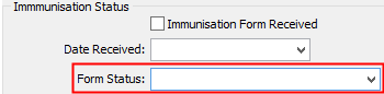Form status field (luimmunisationFormStatus)