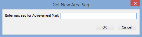 Get New Area Seq window