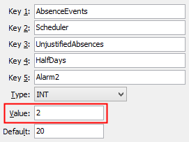 HalfDaysAlarm2 configuration setting