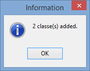 Information - 12 classe(s) added