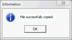 Information - file successfully copied