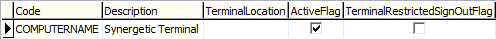 Lookup table maintenance - luAbsenceEventsTerminalDefinition