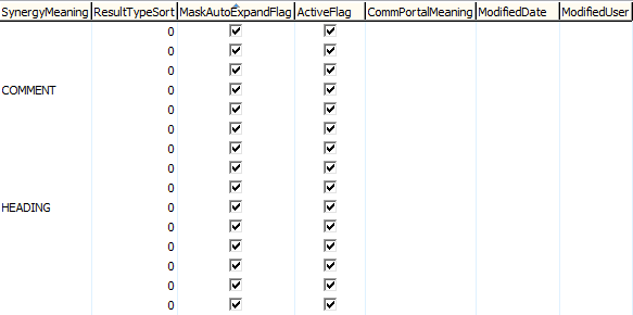 Lookup Table Maintenance - luReportResultType (part 2)
