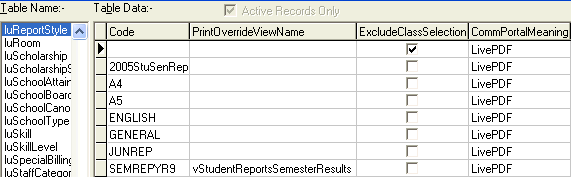 Lookup Table Maintenance - luReportStyle (part 3)